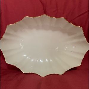 Lenox SYMPHONY Oval Footed Serving Bowl Centerpiece Scalloped Fluted